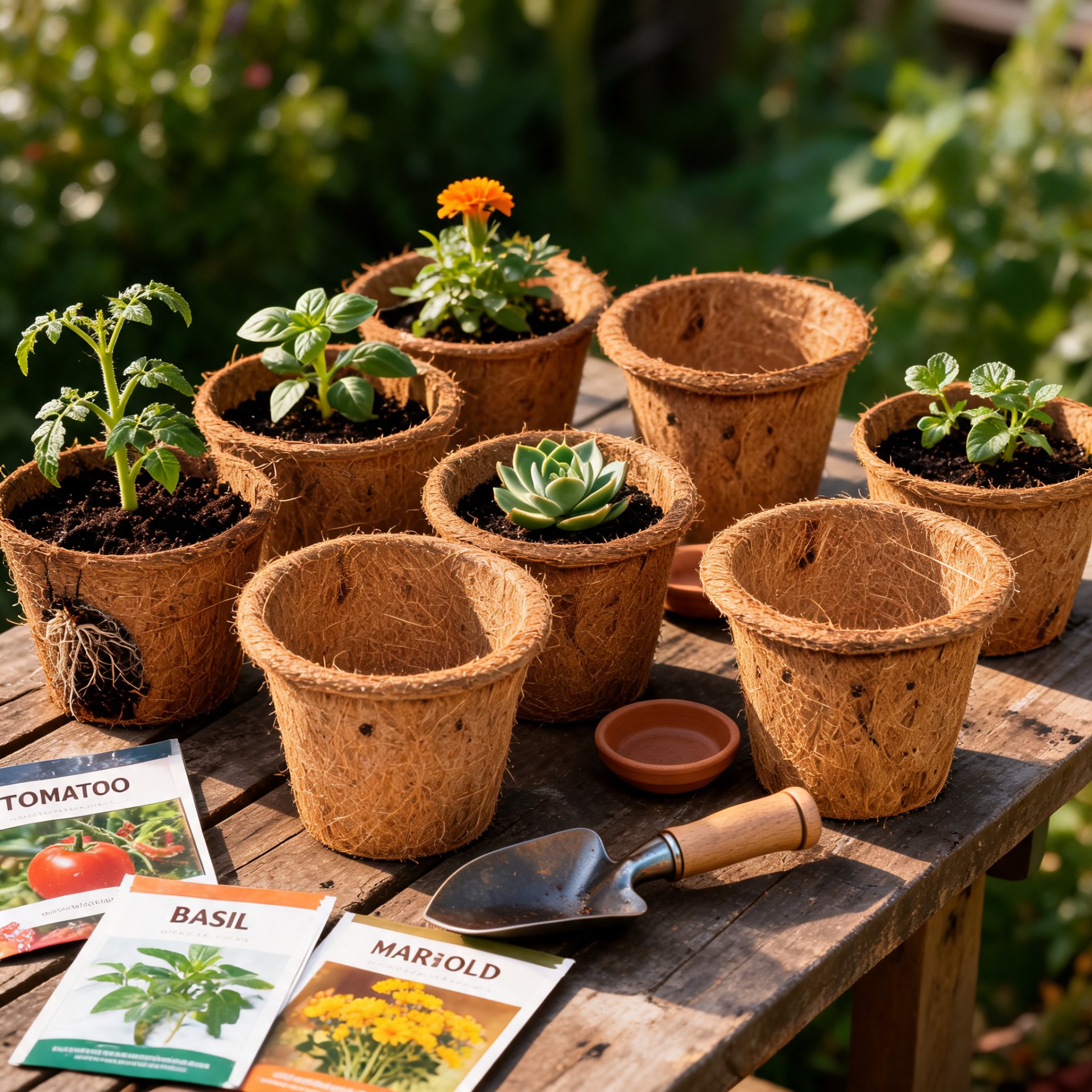 Coco Fiber Pot Round Type