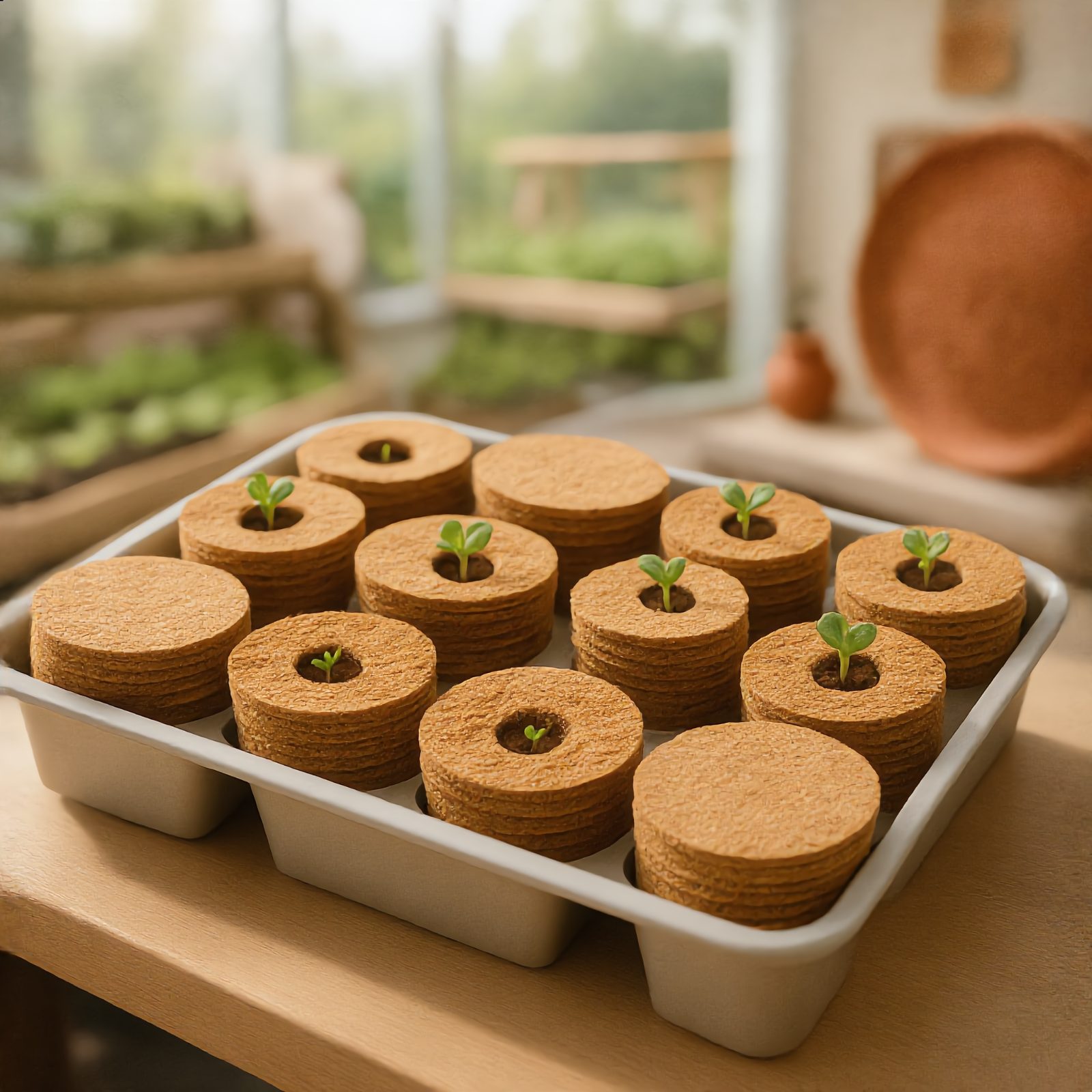 Coco Coir Seed Germination Coins
