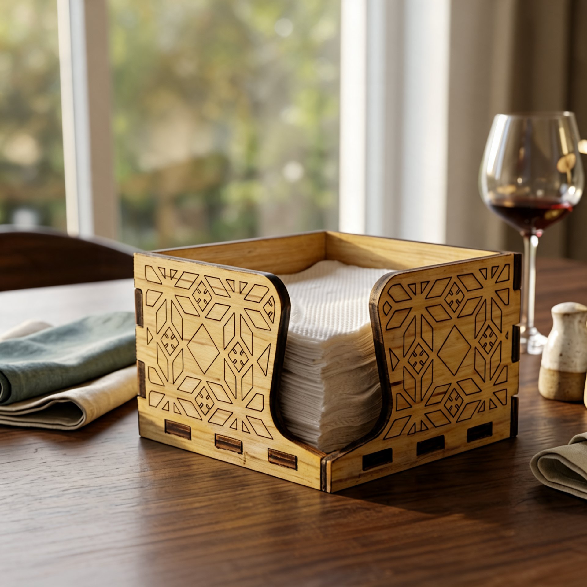 Tissue Box Corner Cutout Design