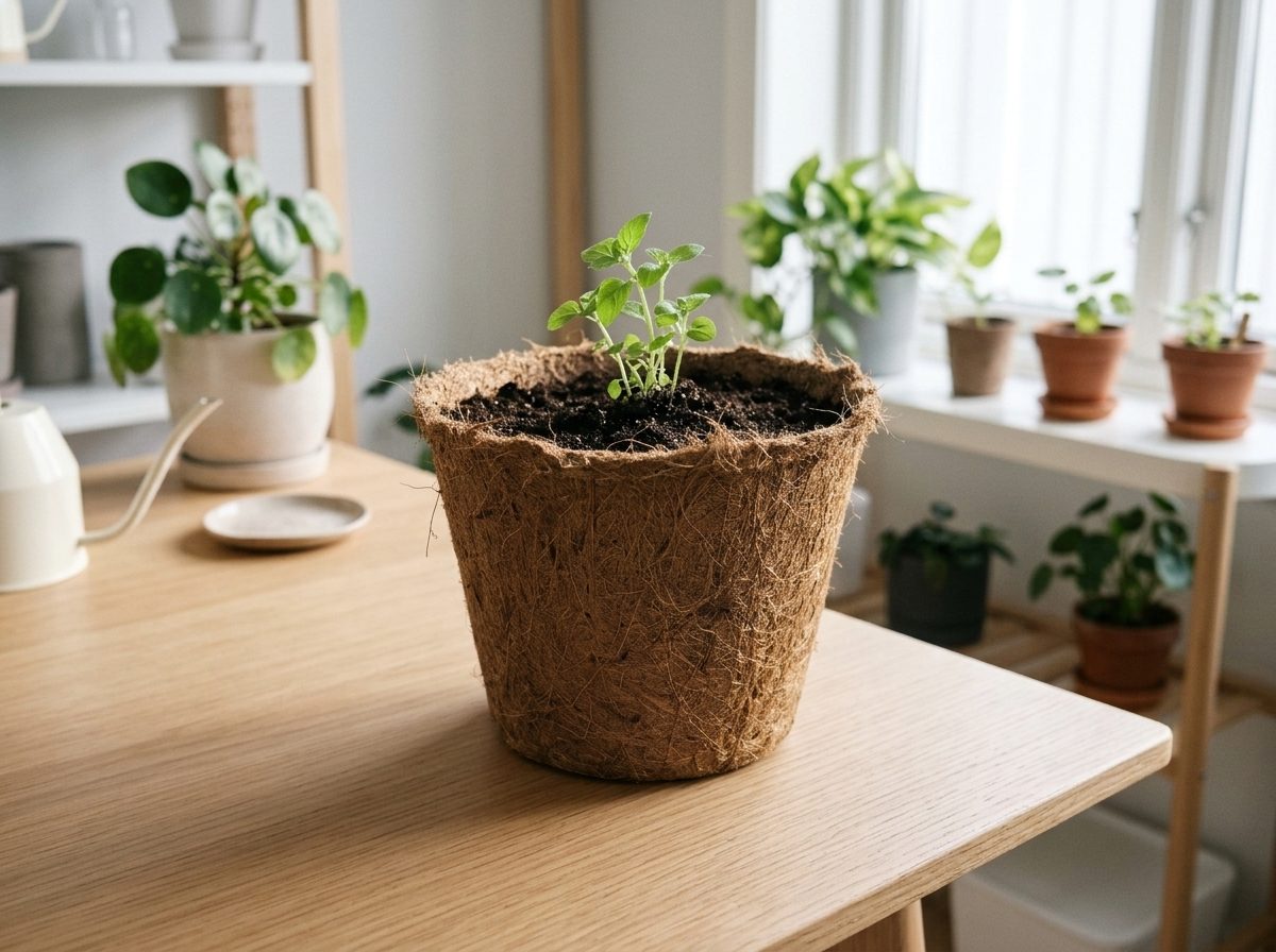 Coir Fiber Pot Round (Pack of 6)
